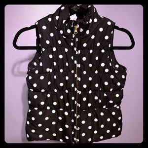 Girls Polka Dot Puffer Vest